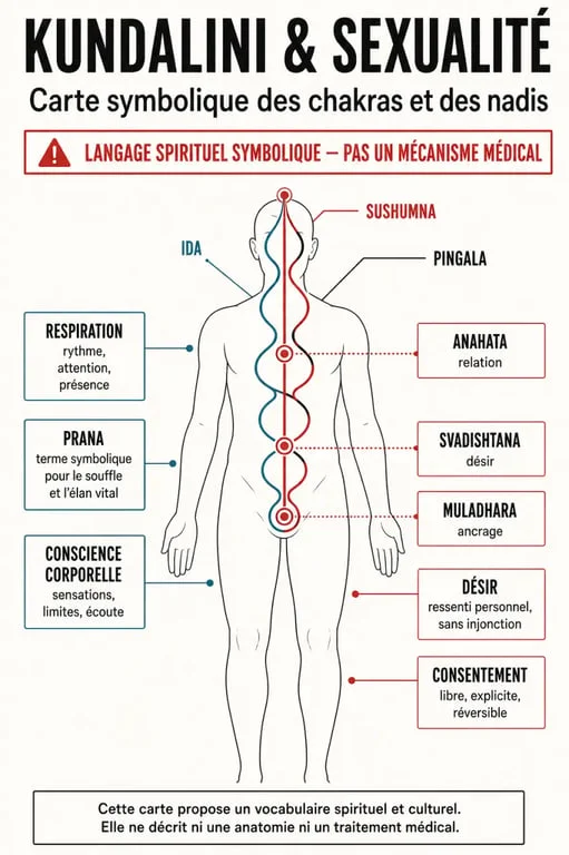 Kundalini et sexualité : chakras, nadis, respiration et consentement